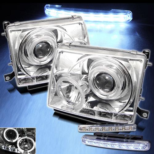 Led bumper fog+97-00 tacoma 2wd 98-99 4wd halo projector headlights head lights