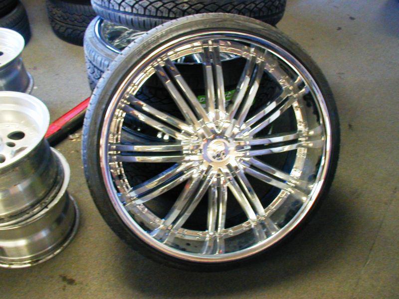 26" wheels and tires rockstar rims and delinte tires new never installed 