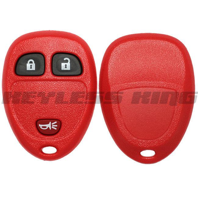 New red replacement keyless remote key fob clicker shell case pad for 15777636