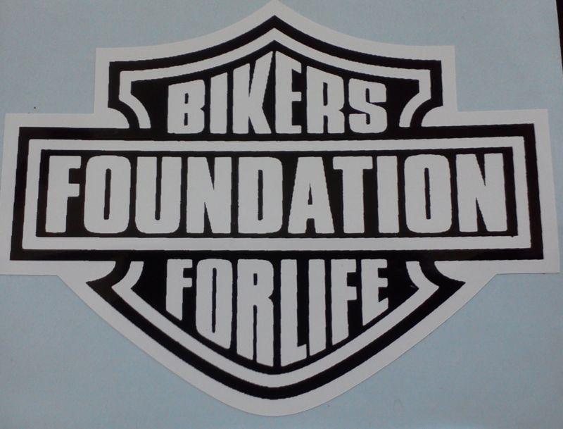 Bikers/motorcycle charity stickers/decals by bikers for life foundation