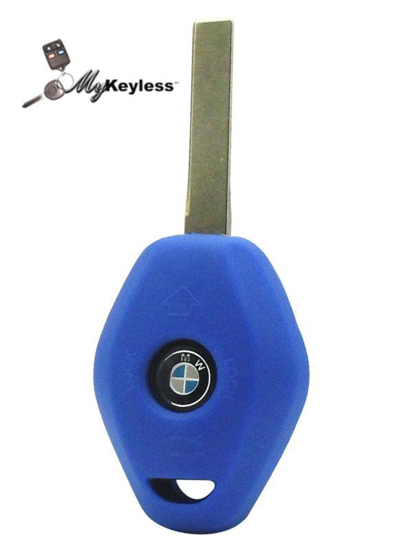 New bmw replacement uncut combo car key keyless entry remote  fob w/ jacket