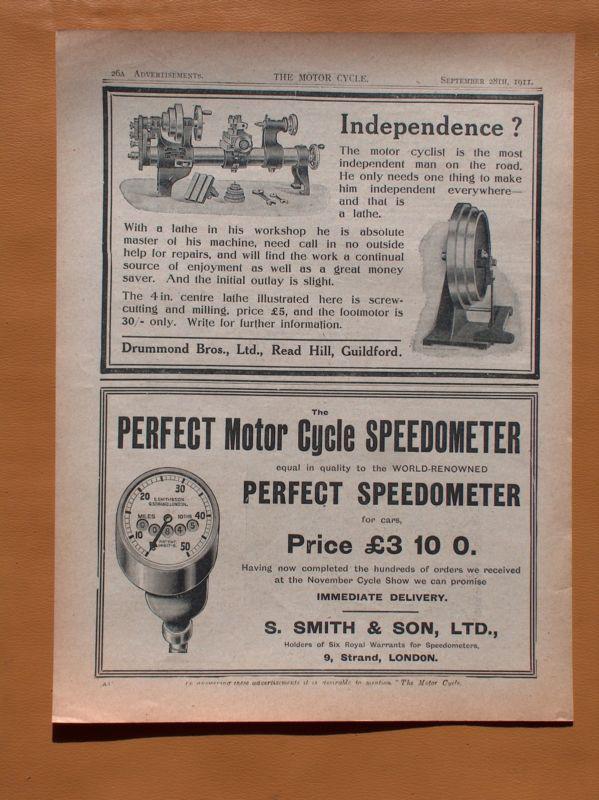 O   1911 motorcycle accessories ad genuine, not reproduction!