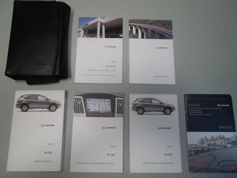 2008 lexus rx 350 owners manual set with  navigation and case excellent