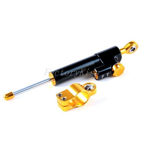 Gau cnc motorcycle adjustable reversed steering damper stabilizer black