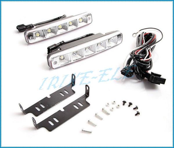 2 x 5 led 10w super bright daytime running light drl fog lamp high power white