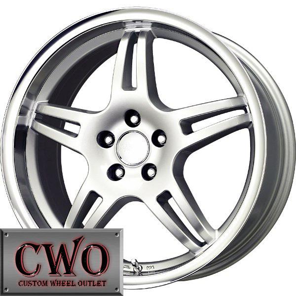 18 silver voxx mg3 wheels rims 5x120 5 lug cts bmw 1 3 series acura tl rl gto x3