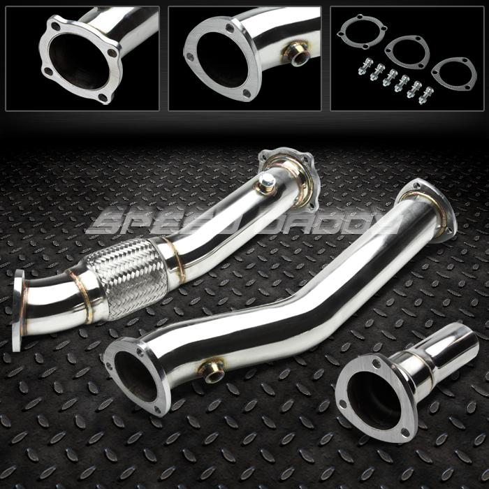 Stainless 3pc downpipe down pipe exhaust 99/00-06 audi tt quattro mk1 1.8t turbo