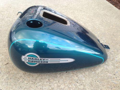 2005 harley softtail heritage fuel gas tank fuel injected luxury teal flst flstc