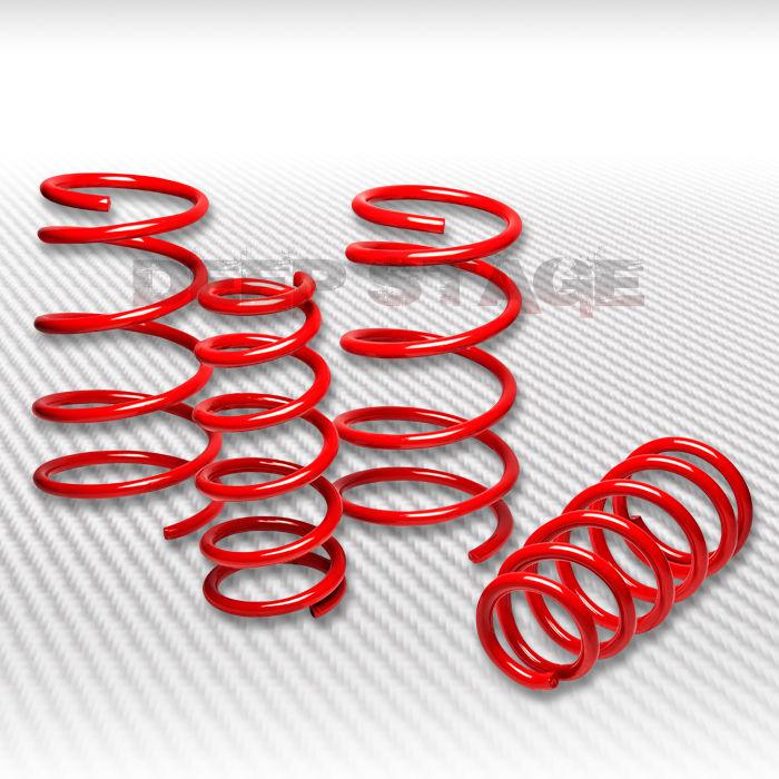 1.25" drop sport suspension lowering spring 93-97 toyota corolla  e100 jdm red