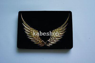 Golden 3d metal fly wings emblem badge auto motor truck car decal sticker