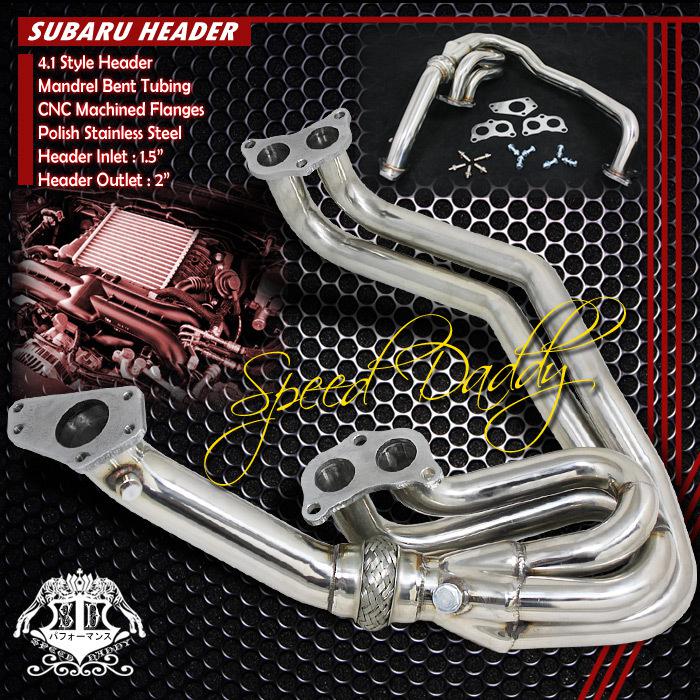 Stainless manifold header+up pipe/exhaust 02-07 subaru impreza wrx/sti ej25 ej