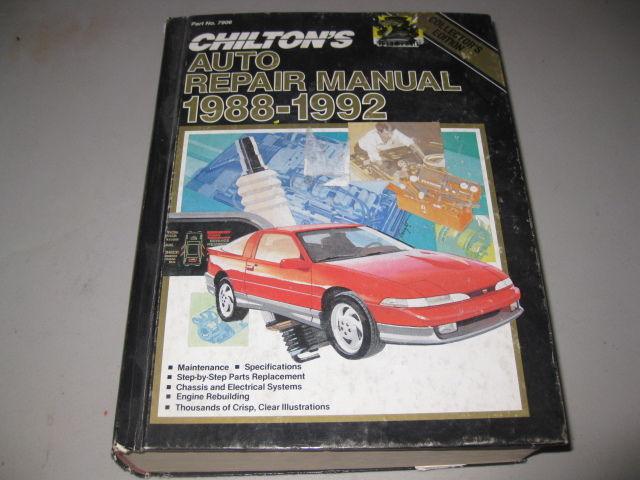 Chilton's auto repair manual 1988-1992 book (hardcover) 7906