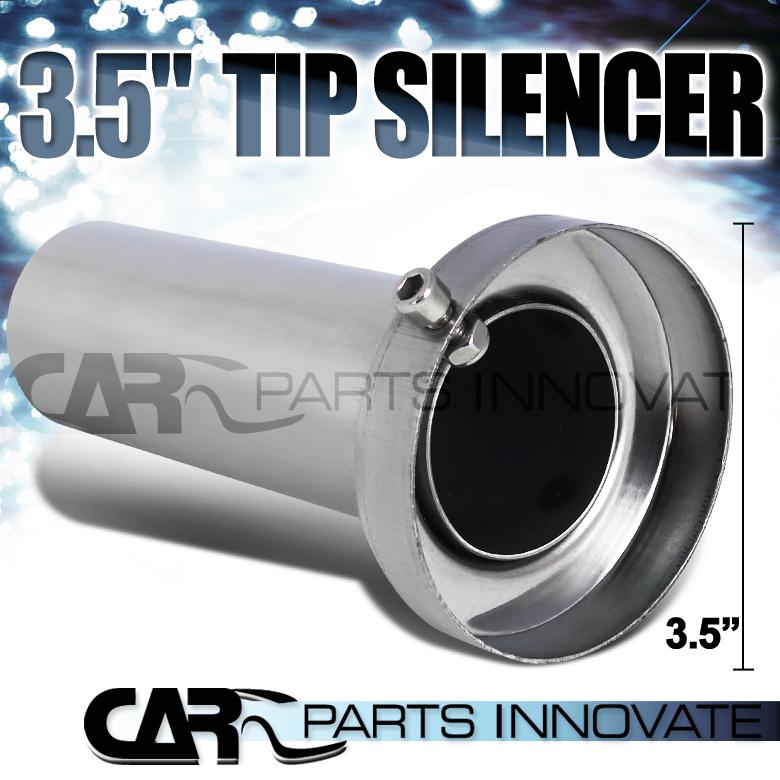 Removable silencer 3.5" tip muffler exhaust kit noise reduce