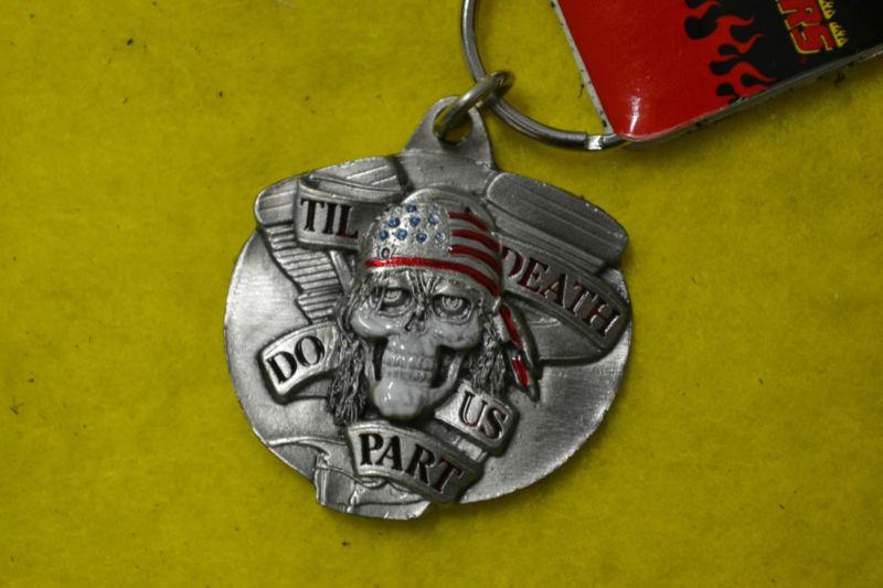 Bikers til death do us part key chain motorcycle