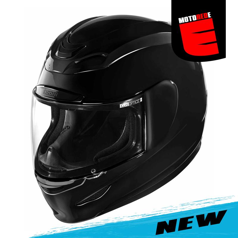 Icon airmada gloss motorcycle full face helmet black small sm s