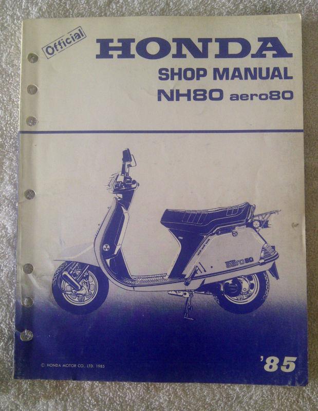 Nh80 aero 1985 honda factory shop manual