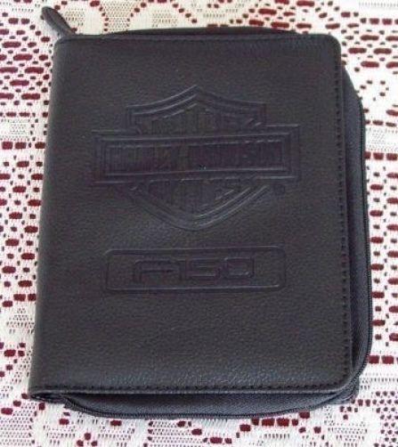 Brand new in plastic ford harley davidson f150 leather owners manual cover case!