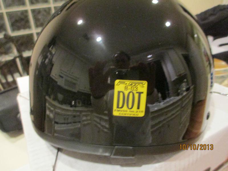 Motorcycle helmet black skid lid type brand new