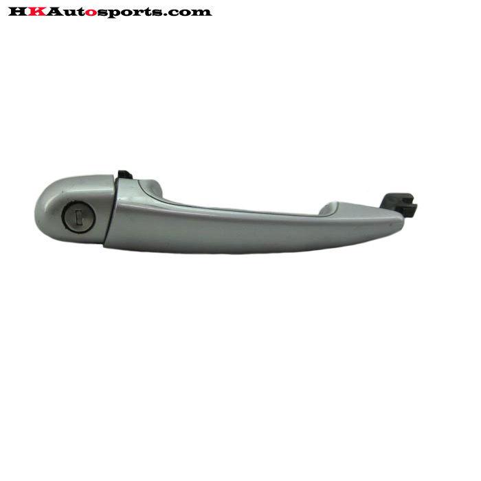 Driver door handle with lock silver  bmw e46 323i 328i 99-05