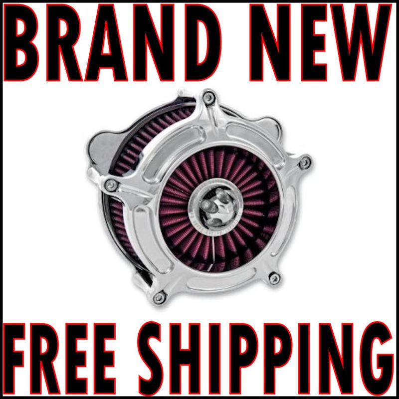 Rsd roland sands design chrome turbine air cleaner kit 08-2014 harley touring