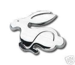 1 - new vw gti golf rabbit hare 20th anniversary badge emblem (chrome)