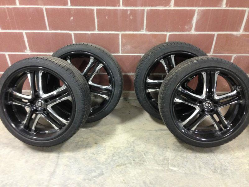 Great shape 20" enkel rims with continental extreme 245/35 zr20 tires