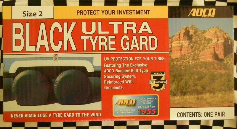 Adco tire covers size 2 black ultra tyre gard pair 30” to 32” rv’s trailer