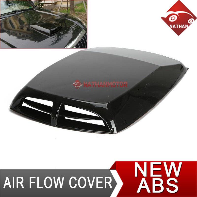 Universal  auto air flow intake hood scoop bonnet vent cover sticker black
