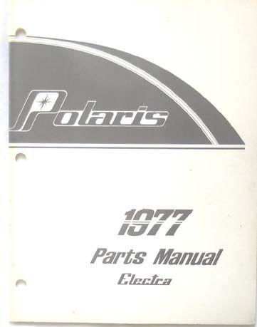 1977 polaris electra    snowmobile  parts catalog book original