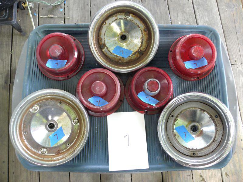 1955 ford tail light housings, lenses,  - 7 piece lot -  thunderbird