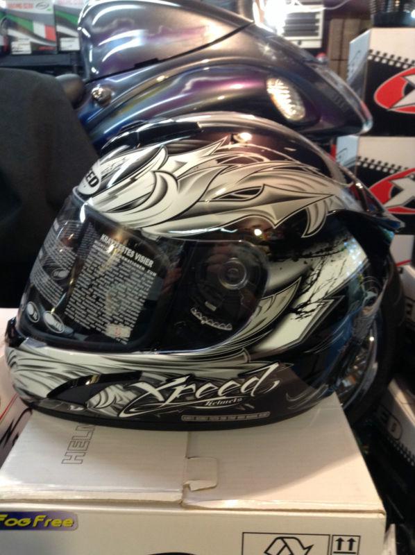 Xpeed xp509 valor silver black full face helmet dot snell small