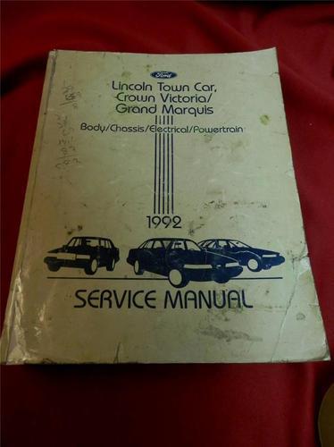 1992 town car ford crown victoria mercury grand marquis oem shop service manual