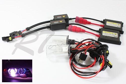 H4/9003/hb2 12000k purple slim ac xenon hid single low beam light conversion kit