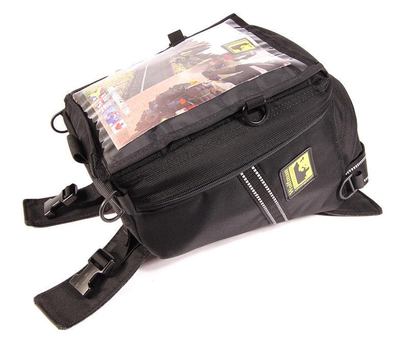 Wolfman luggage explorer lite tank bag pack black for sloped tank bikes new