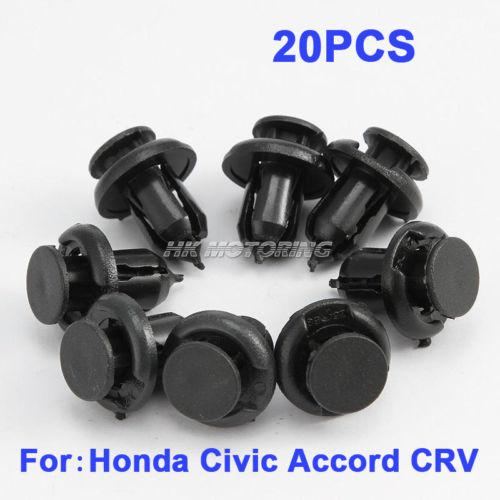 Newest 20pcs plastic rivet fastener bumper push  retainer for honda civic accord