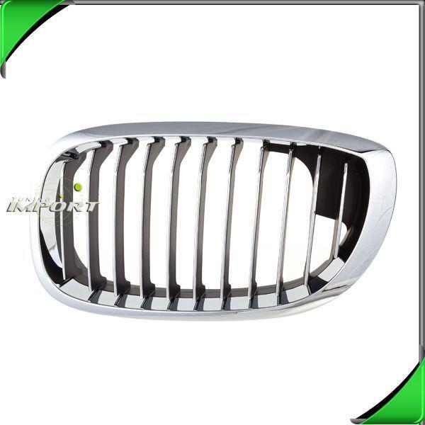 Hood grille chrome new bm1200156 2003-2006 bmw e46 325/330ci 2dr black insert lh