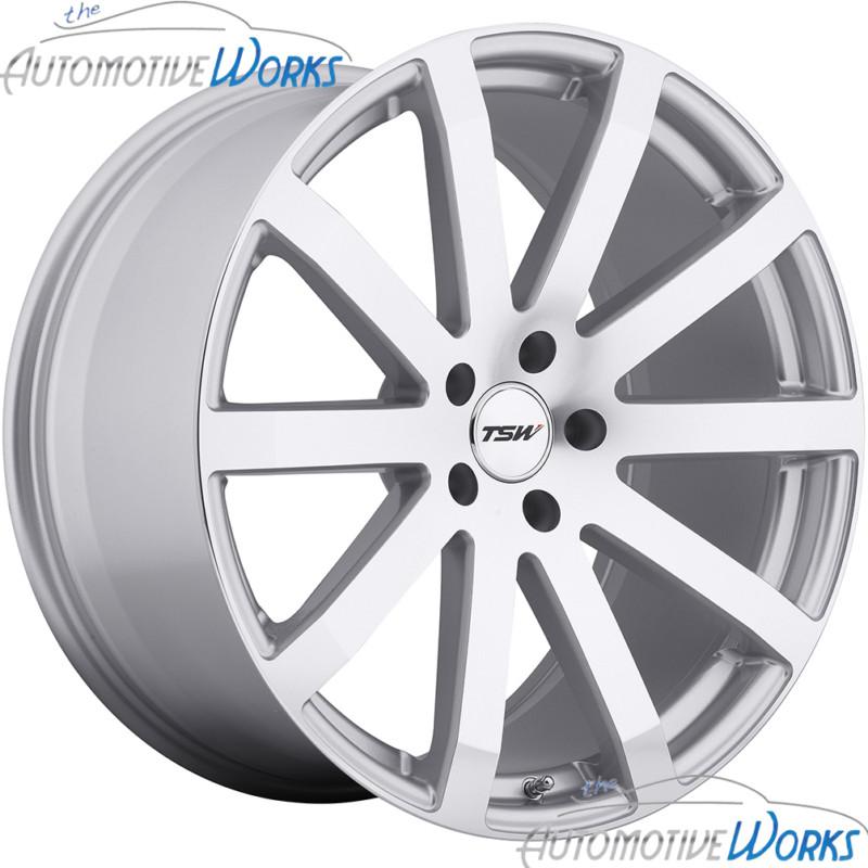 1 - 18x9.5 tsw brooklands 5x112 +35mm silver mirror rim wheel inch 18"