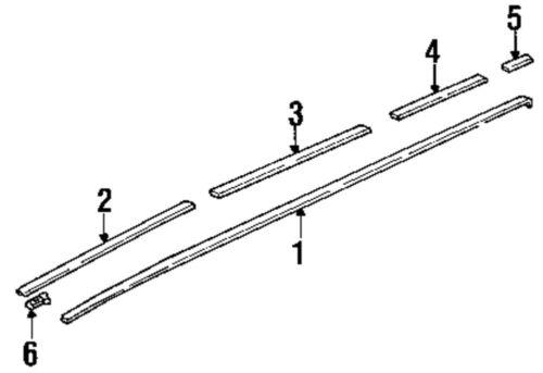 Honda oem 74331s0x003 roof-roof molding