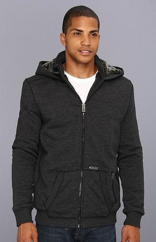 Fox racing anker mens sasquatch zip fleece deluxe heather black