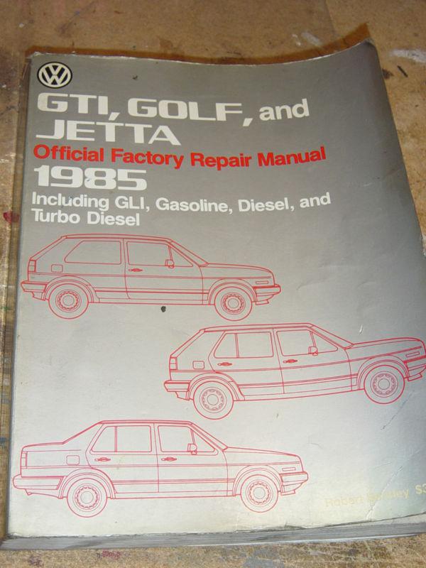 Vw 1985 gti,golf& jetta official factory repair manual 