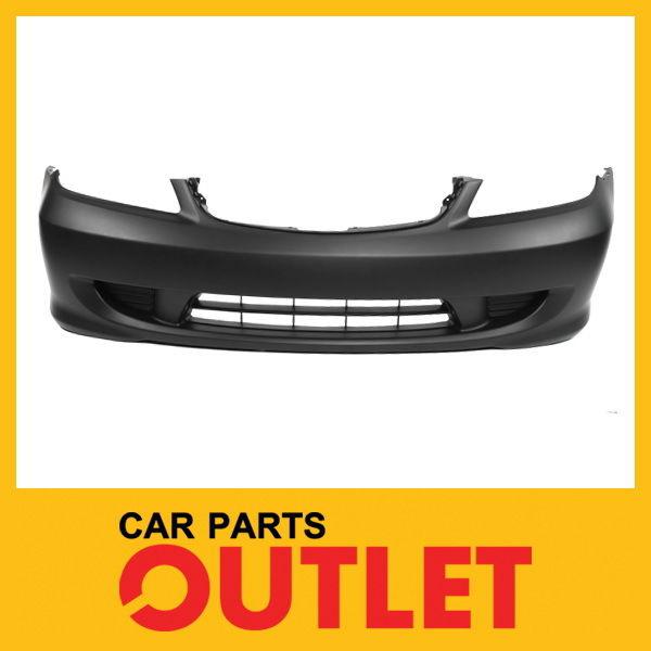 2004 2005 civic 4dr sedan front bumper cover raw mat black plastic smooth 2dr ex