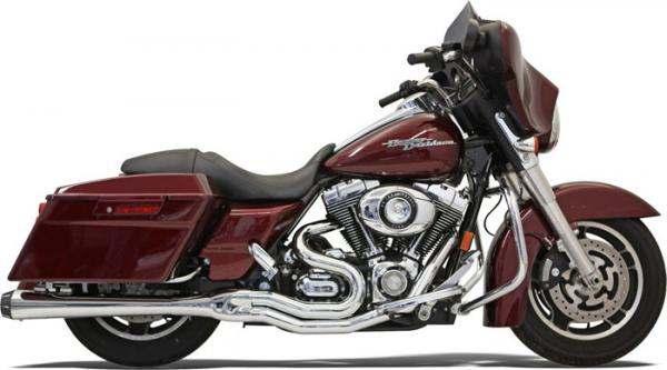 Bassani road rage ii megaphone exhaust system chrome harley flhtk 2010-2013