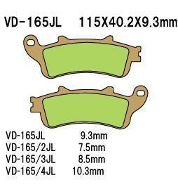 Vesrah vd-165/3jl sintered brake pads front fits honda fjs600d silver wing 03-10