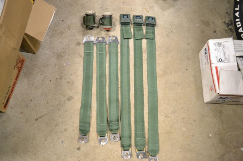 Green seat belts 442 chevelle camaro gto skylark monte carlo