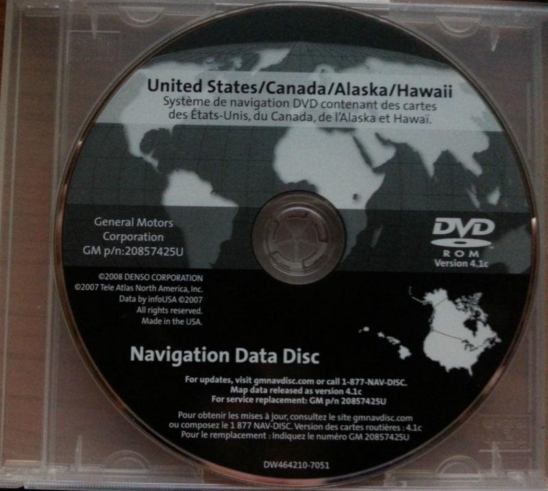 Gm/cadillac/chevy nav disc 4.1c 2006 2007 2008 2009 2010 2011 navigation dvd map