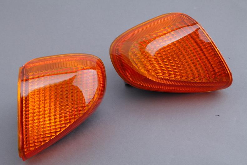 Pmma orange turn signal blinker indicators for kawasaki zzr 1100d zx11 1993-1999