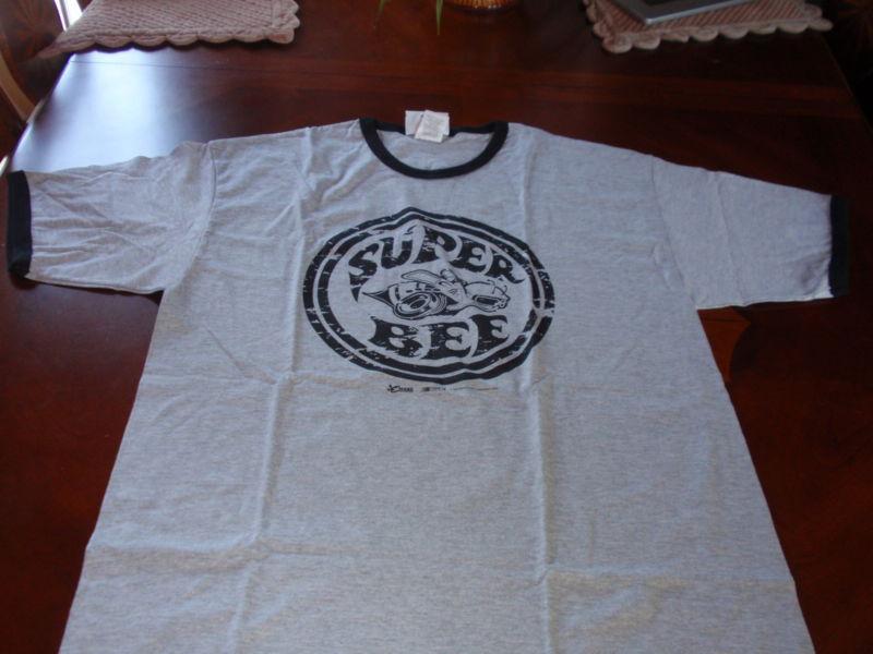 Dodge super bee tshirt mens l ringer nascar t-shirt mopar large new!