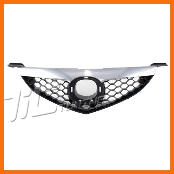 07-09 mazda 3 chrome front plastic grille body assembly black frame