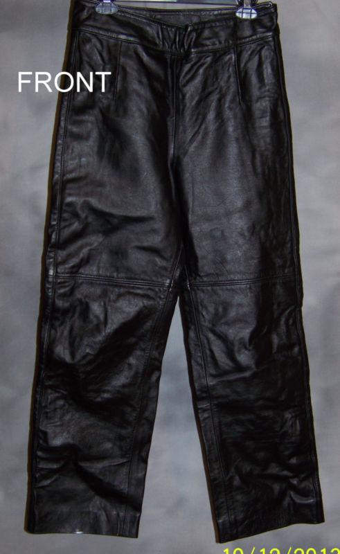 Ladies leathers- high quality pants-lined-zip on and off-look-made in usa