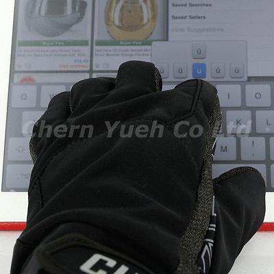 Black waterproof touch screen gloves large for mobile cell phone mp3 gps e-book 